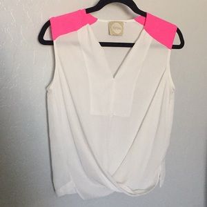 Alythea White and Pink Blouse